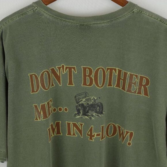 Anvil Moab, UT Jeep Men's 2XL Green Crewneck Short Sleeve Graphic Tee - Picture 4 of 9